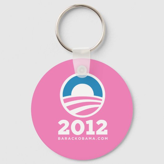 Porte-clés Logo "O" de Barack Obama 2012 (rose) (Recto)