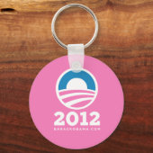 Porte-clés Logo "O" de Barack Obama 2012 (rose) (Recto)
