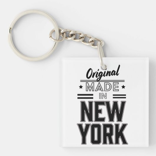 Porte-clés logo original fabriqué à New York (Devant)