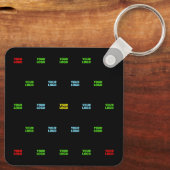 Porte-clés Logo ou Modèle Motif d'image téléchargé moderne (Verso)