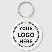 Porte-clés Logo personnalisé Code QR Blanc Entreprise (Recto)