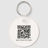 Porte-clés Logo personnalisé Code QR Blanc Entreprise (Verso)