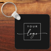 Porte-clés Logo personnalisé, code QR et texte double face no (Recto)