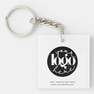 Porte-clés Logo personnalisé d'entreprise minimaliste profess