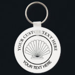 Porte-clés Logo personnalisé du coquillage de Saint-Jacques<br><div class="desc">Porte - clé de logo personnalisé Seashell</div>
