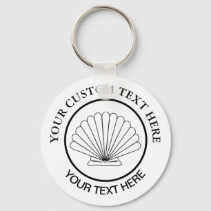 Porte-clés Logo personnalisé du coquillage de Saint-Jacques