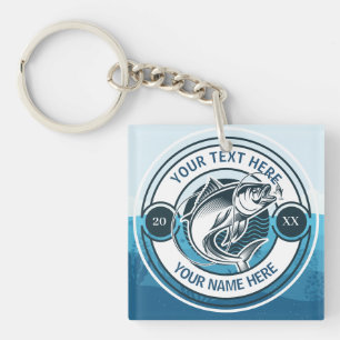 Porte-clés Logo personnalisé pour la pêche au bass à grande b