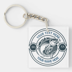 Porte-clés Logo personnalisé pour la pêche au bass à grande b