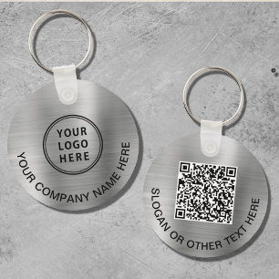 Porte-clés Logo personnalisé QR Code promotionnel Argent