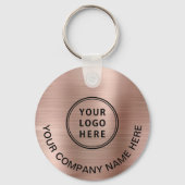 Porte-clés Logo personnalisé QR Code Promotionnels Rose Gold (Recto)