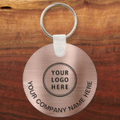 Porte-clés Logo personnalisé QR Code Promotionnels Rose Gold (Recto)