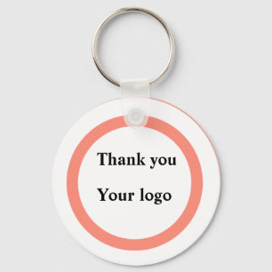 Porte-clés Logo personnalisé simple et élégant ici société