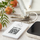 Porte-clés Logo professionnel du code QR promotionnel (Devant droit)