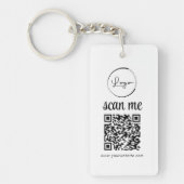 Porte-clés Logo professionnel du code QR promotionnel (Devant)