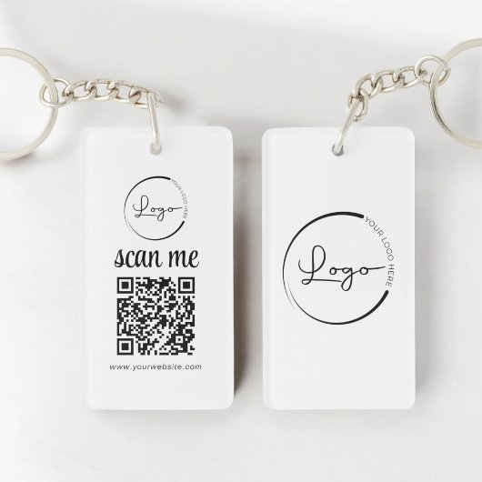 Porte-clés Logo professionnel du code QR promotionnel