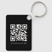 Porte-clés Logo professionnel moderne entreprise QR Code gris (Verso)