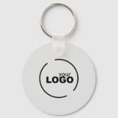 Porte-clés Logo professionnel moderne entreprise QR Code gris (Recto)