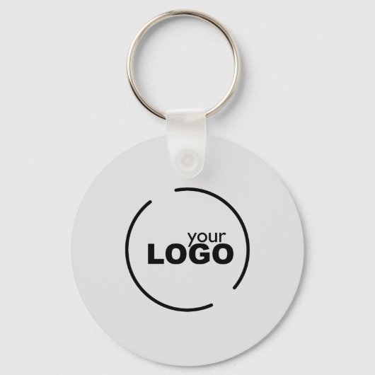 Porte-clés Logo professionnel moderne entreprise QR Code gris (Recto)