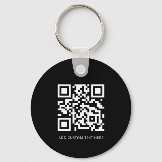 Porte-clés Logo professionnel moderne entreprise QR Code noir (Verso)