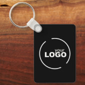 Porte-clés Logo professionnel moderne entreprise QR Code noir (Recto)