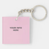 Porte-clés Logo professionnel personnalisé Pink (Dos)