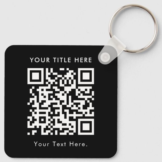 Porte-clés Logo professionnel personnalisé QR Code et texte d (Dos)