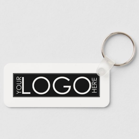 Porte-clés Logo professionnel Promo QR Code Blanc (Recto)