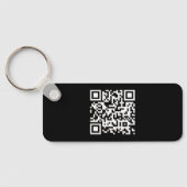 Porte-clés Logo professionnel Promo QR Code noir (Verso)