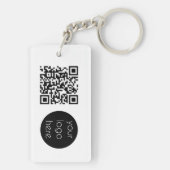 Porte-clés Logo professionnel QR Code blanc (Dos)