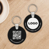 Porte-clés Logo promotionnel de Black Business Company Code Q