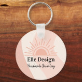 Porte-clés Logo promotionnel Feminine Blush Pink Custom Boho (Recto)