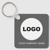 Porte-clés Logo promotionnel Gray Business Company Code QR (Recto)