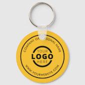 Porte-clés Logo promotionnel personnalisé Marqué Jaune (Recto)