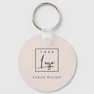 Porte-clés Logo promotionnel personnalisé minimal Blush