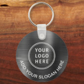 Porte-clés Logo promotionnel QR Code gris argent (Verso)