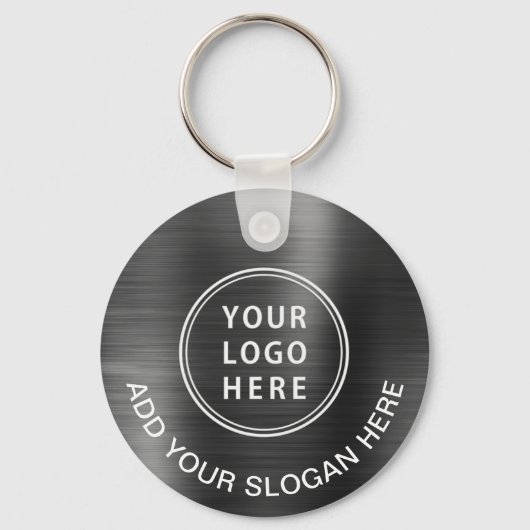 Porte-clés Logo promotionnel QR Code gris argent (Verso)