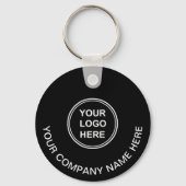 Porte-clés Logo promotionnel QR Code noir (Recto)