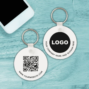 Porte-clés Logo promotionnel simple Entreprise Code QR
