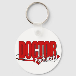 PORTE-CLÉS LOGO PSYCHIATRIST GRAND MÉDECIN ROUGE