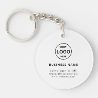 Porte-clés Logo Qr Code Business Moderne Simple Acrylique