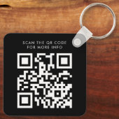 Porte-clés Logo QR Code minimaliste Carte de visite professio (Verso)