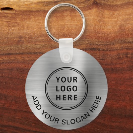 Porte-clés Logo QR Code promotionnel Argent (Verso)