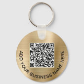 Porte-clés Logo QR Code promotionnel Gold (Recto)