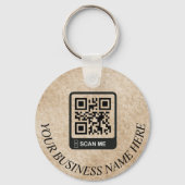 Porte-clés Logo QR Code promotionnel Gold Parties scintillant (Recto)