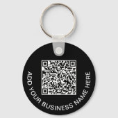Porte-clés Logo QR Code promotionnel noir (Recto)
