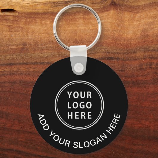 Porte-clés Logo QR Code promotionnel noir (Verso)