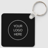 Porte-clés Logo QR Code promotionnel Porte - clé noir (Dos)