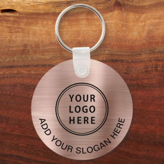 Porte-clés Logo QR Code promotionnel Rose Gold (Verso)