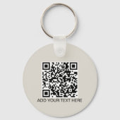 Porte-clés Logo QR personnalisé moderne (Verso)