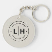 Porte-clés Logo QR personnalisé moderne (Dos)